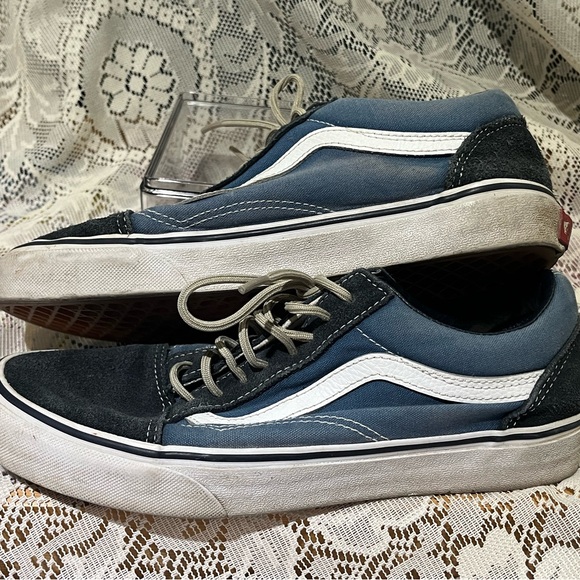 Vans off the wall Blue and white Sneakers size 8.5 women, 7 mens - Picture 2 of 6